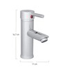 DICA, Monomando Corto Ecologico para Lavabo, Acabado Cromo, Acero Inoxidable,