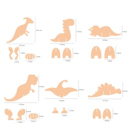 DKINY 3D Wooden Dinosaur Craft Set for Children, DIY Dragon for Crafts & Painting, Creative Set, Craft Supplies, Dinosaur Toy, Gift for Boys and Girls, Birthday, Children's Day at School