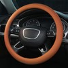 ALEMODR Custom Car Steering Wheel Cover for Toyota,Orange Premium Leather