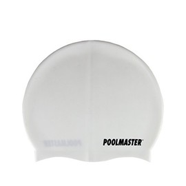 8.5" White Swim Cap for Swimming Pools and Spas for Teens and Adults