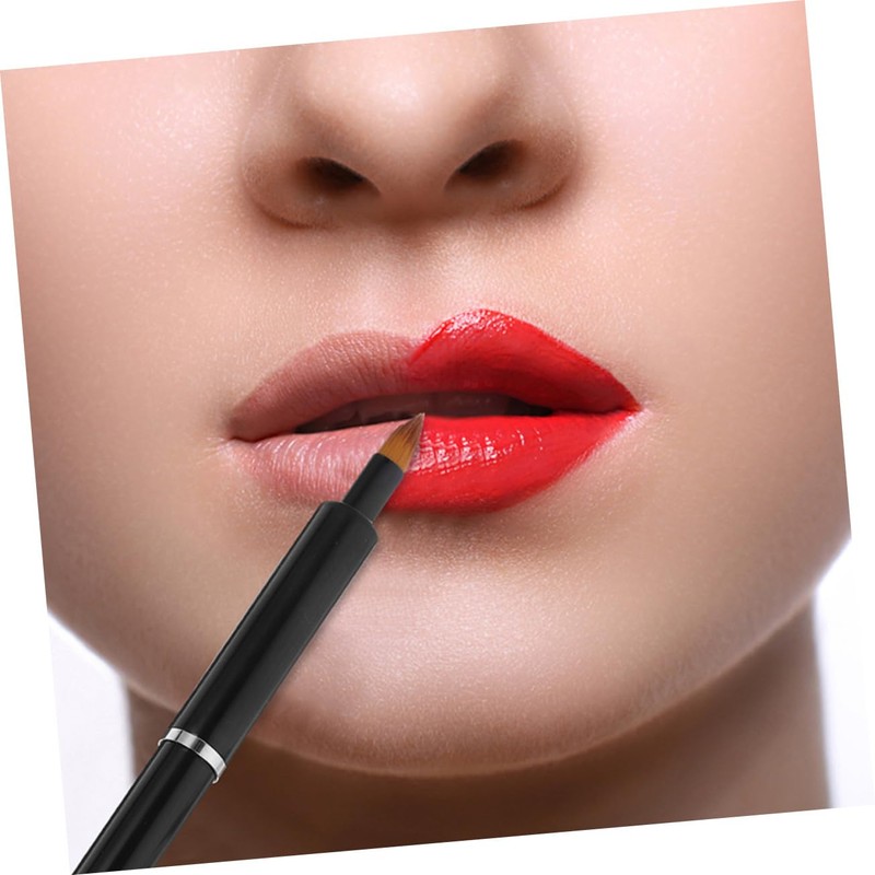 minkissy Portable Lip Brush Retractable Handle Pcs Lipstick Applicator for