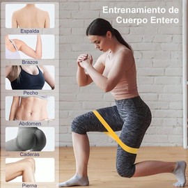 Generic Lecute 5 Bandas de Resistencia Ligas Ejercicio Gimnasio Pilates Elasticas Yoga Gym Fitness Deportivas Gluteo Tonificacion Hip Thrust Entrenamiento en Casa Fisioterapia Pack 5pzs