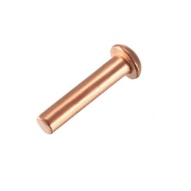 sourcing map Pack of 50 5/32" x 45/64" Round Head Copper Full Rivets Fixings