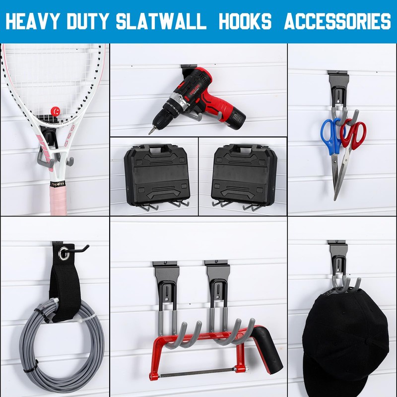 Landhoow 36 Pcs Slatwall Hooks & Hangers 32 Heavy Duty