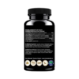 Supplement For Bones, Hair, Nails and Skin. Halal | Vegetarian Friendly | Gluten Free | Gelatin Free - Includes Calcium, Copper, Magnesium, Manganese, Vitamin D3, K1 & Zinc - 60 count