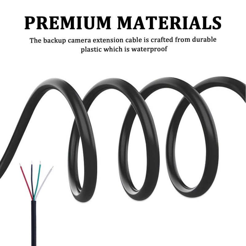 wedfish 10Ft 4 Pin Backup Camera Extension Cable,3mm Thickened DC