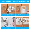 12 Pcs Stainless Steel Cupboard Hinges, Brackets, 96 Screws &