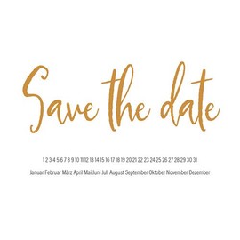Modern Times Postcard A6 Gold Card Save The Date Modern Times © Gold