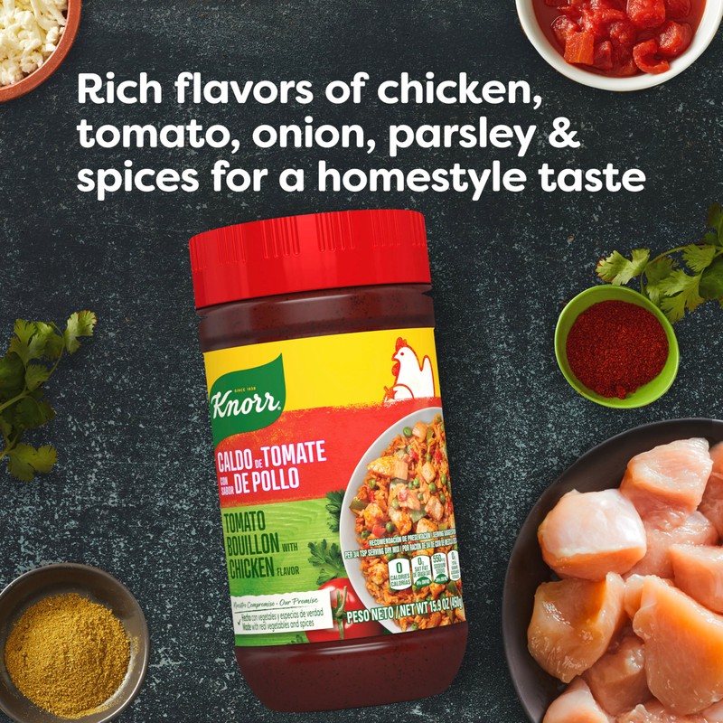 Knorr Granulated Bouillon, Tomato Chicken, 15.9 oz, Pack of 12