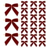 Meseey Velvet Ribbon Twist Tie Bows, 4 Inches, 24 Pieces,