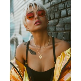 Women 18k Gold 1mm Thin Snake Link Chain Necklace, 18 Inch