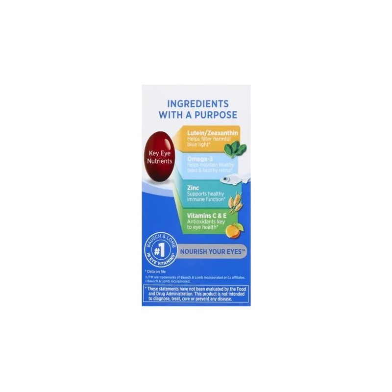 Suplemento Vitaminas Para Ojos Ocuvite Adultos 50+ 50ct