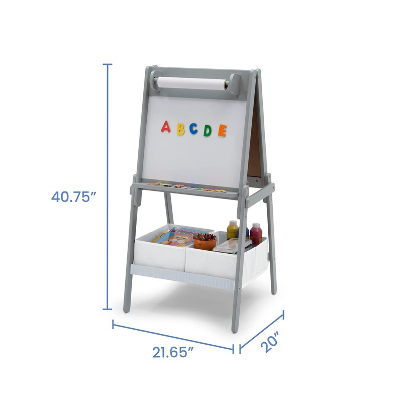 Delta Children Chelsea Double-Sided Storage Easel with Paper Roll and
