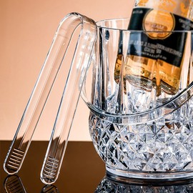 8 Pcs Plastic Buffet Serving Tongs 6.3 Inch Buffet Serving Tongs Clear Plastic Ice Tongs Small for Serving Food Ice Cube Tea Coffee Home and Party