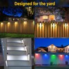 NIORSUN Outdoor Fence Lights, 6 Pack Waterproof LED Solar Fence