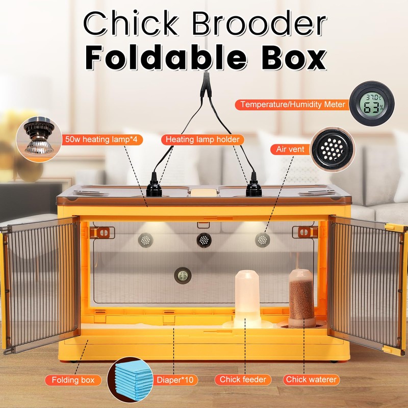 142L Chicken Brooder Box for Chicks Kit with Heater Chicks