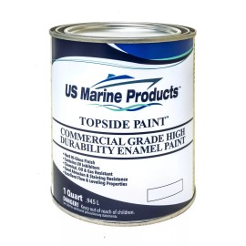 USM Marine Topside Commercial High Durability Enamel Boat Paint Safety Orange Quart