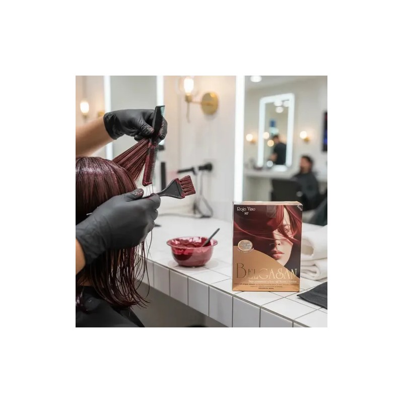 Tinte de Henna Belgasan Rojo Vino – Permanente y Natural