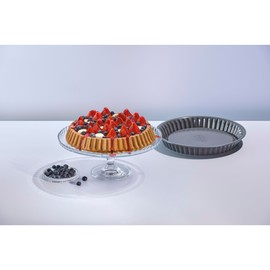 Original Kaiser La Forme Plus Obstbodenform 28 cm, Obstkuchenform, Tortenboden Backform antihaftbeschichtet, schnittfester Boden, Tortenbodenform Wellenrand