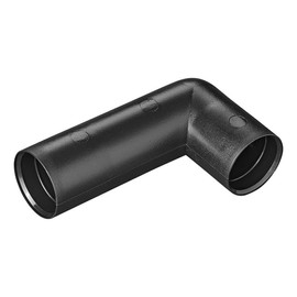 Multibros 90° Sewage Pipe Angle Uneven Diameter 28 mm - PE Plastic - Pluggable without Gluing / Soldering - 100% Tight - for Caravan, Motorhome, Boat - Impact & Shock Resistant - Temperature Resistant