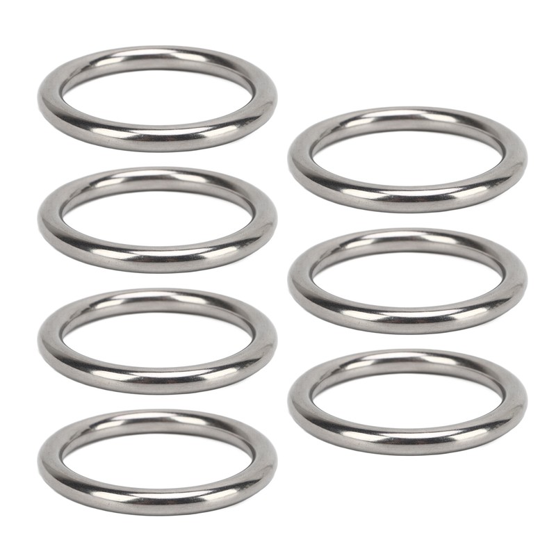 7 Pcs 304 Stainless Steel Metal O Ring Waterproof Rustproof