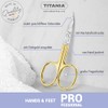 TITANIA Nagelschere Solingen vergoldet (9,5cm) • Gebogene Schere • Extra