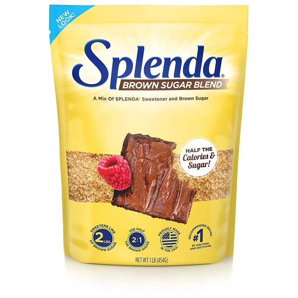 SPLENDA Brown Sugar Blend Low Calorie Sweetener for Baking, 1 Pound (454 Grams) Resealable Bag (Pack of 1)