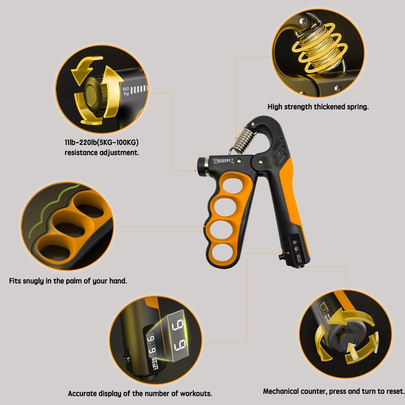 Grip Strengthener,Grip Strength Trainer,Hand Grip Strengthener,Hand Grip Strength Trainer,Forearm Strengthener,Forearm