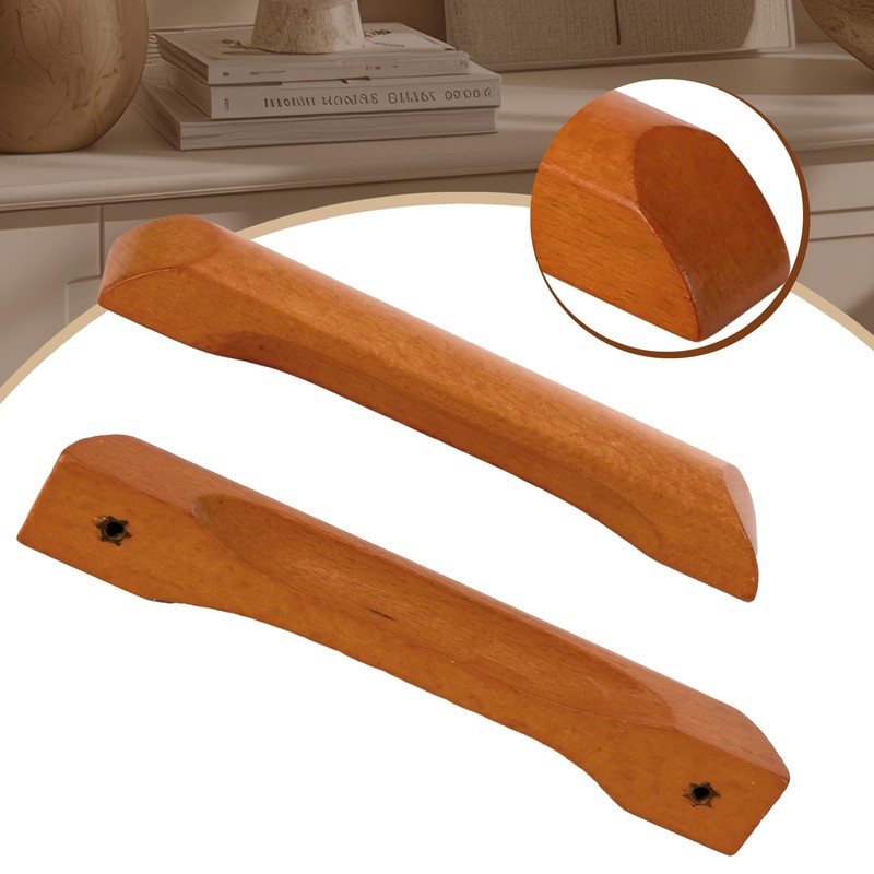 Pxyelec 10 Pack 6.3 Inch Wooden Cabinet Handles for Kitchen