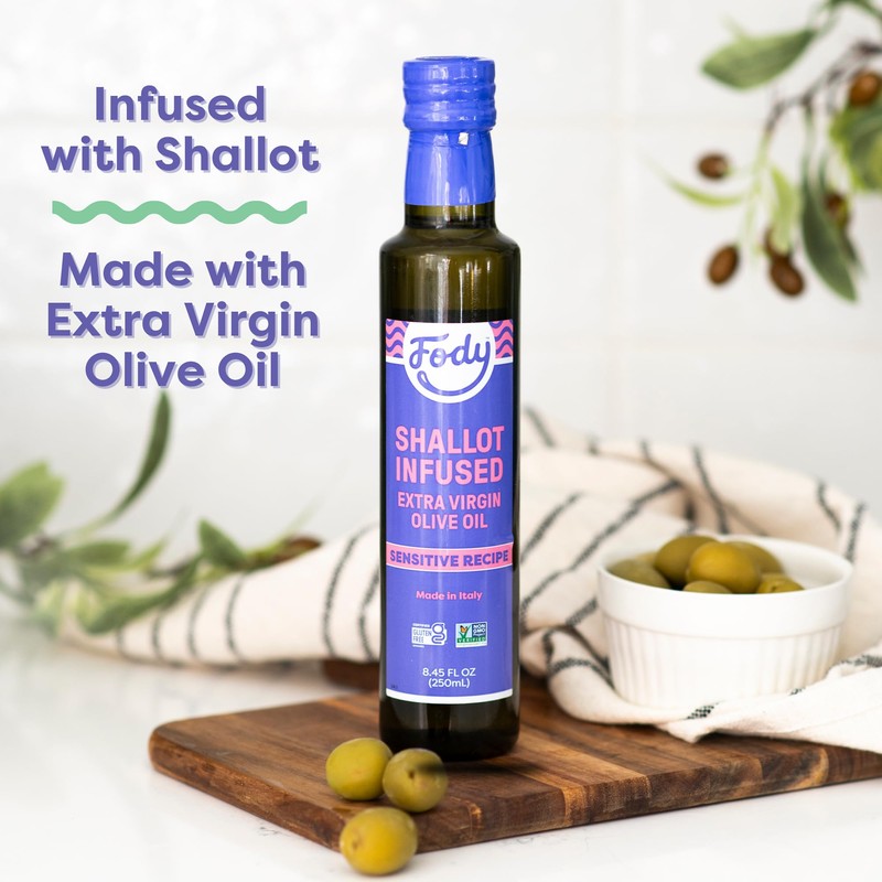 Fody Foods Shallot Infused Extra Virgin Olive Oil, 8.45 Oz,