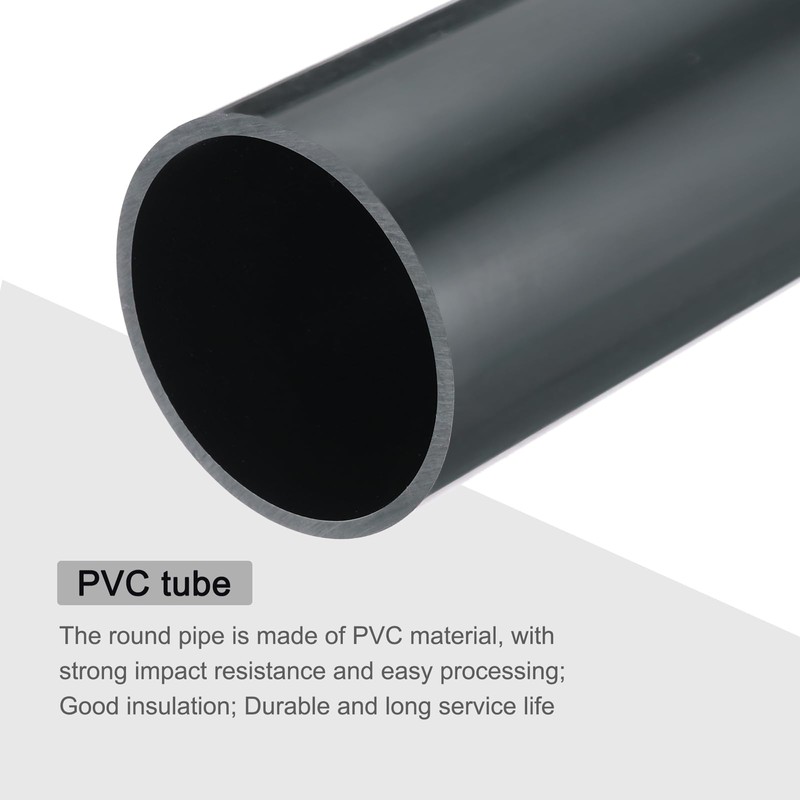 MECCANIXITY 3.5 Inch PVC Rigid Tube Round Pipe Hardware Tubing