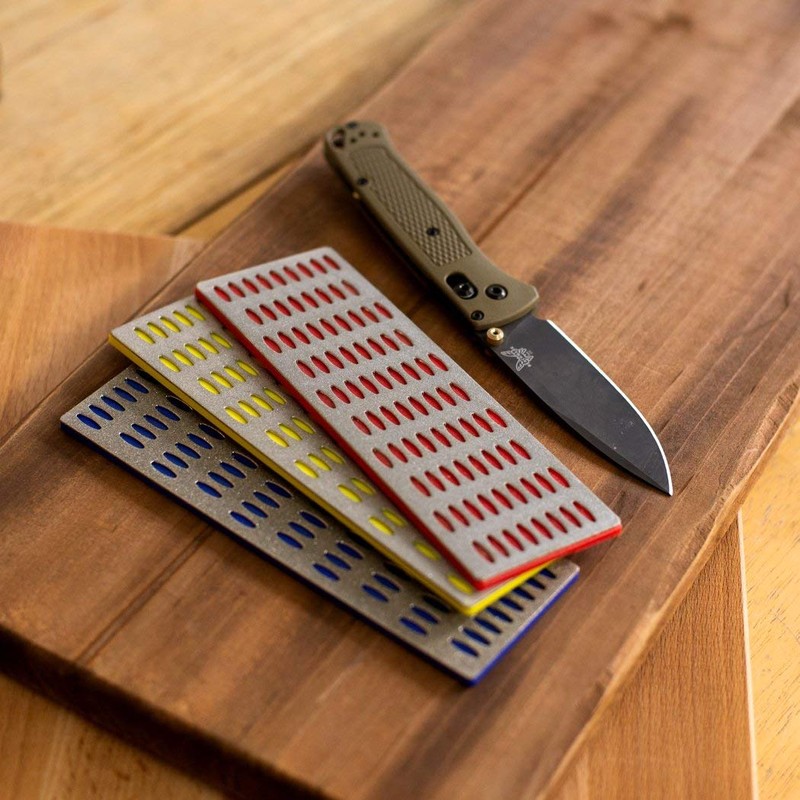 3 Piece Universal Diamond Knife and Blade Sharpening Block Set