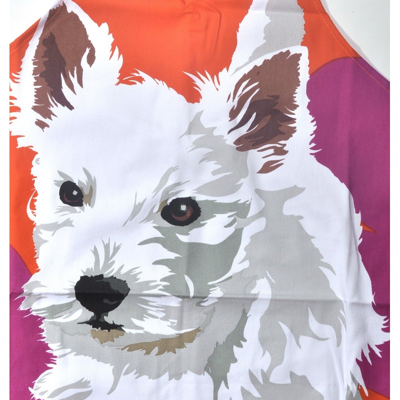 Westie Apron by Leslie Gerry,Multi,69cm x 89cm