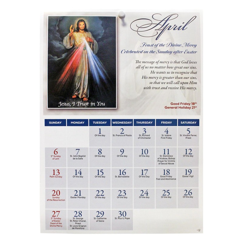 2025 Calendar Religious Church Art Wall Calendar with Bible Verses
