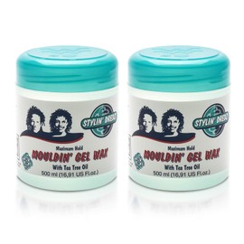 Stylin' Dredz Mouldin' Gel Wax - Loc n Twist Gel - Dreadlock Gel Wax with Tea Tree Oil - 500 ml Pack of 2