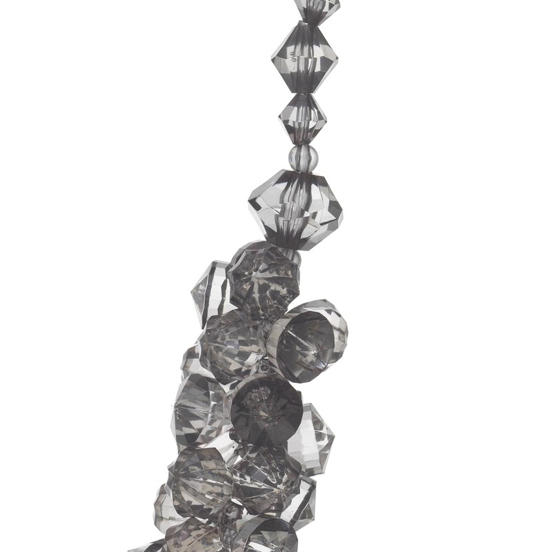 Swish Vetrobello Crystal effect faceted Beaded tieback, Charcoal
