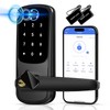 VOLIBeL Smart Door Handle with Lock, Upgraded Keypad Fingerprint Door