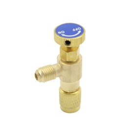 R12 R22 Refrigerant Charging Valve 1/4in Male to 1/4in Female, Liquid Safety Adapter Flow Control Ball Valve for R12 R22 Refrigerant Charging Valve