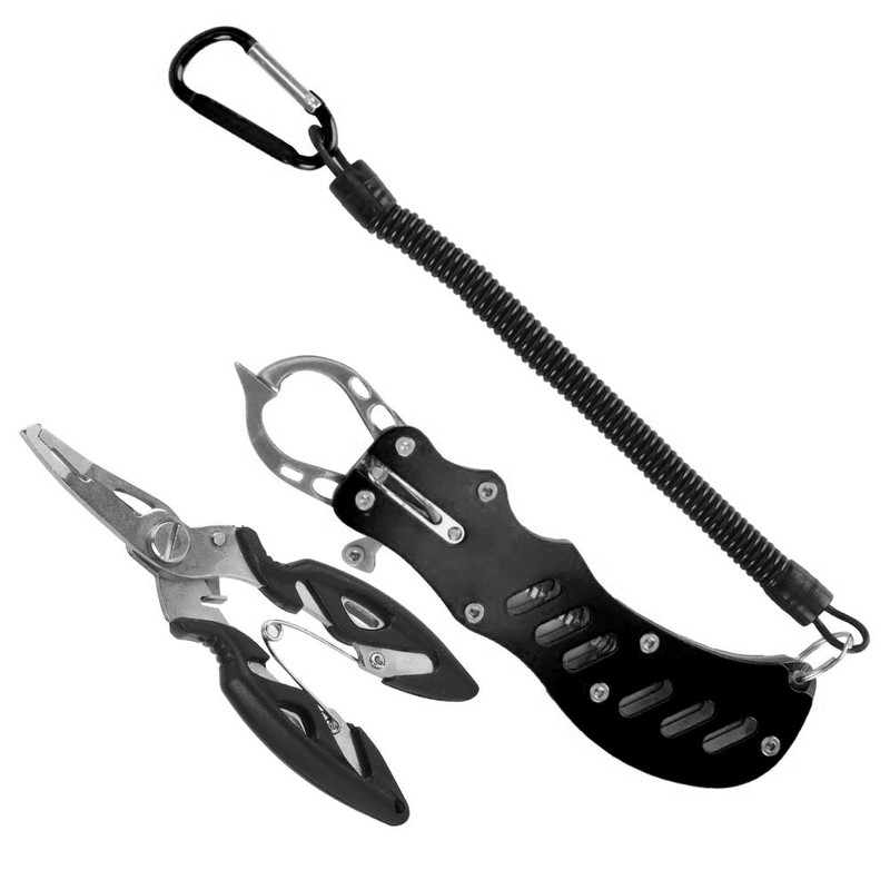 Fishing Plier Multipurpose Portable Fishing Pliers Fish Grips with Lanyard