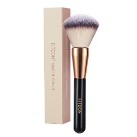 FITDON - Brocha para maquillaje en polvo, brocha Kabuki para cara de gran cobertura, polvos minerales, bronceadores y base de maquillaje