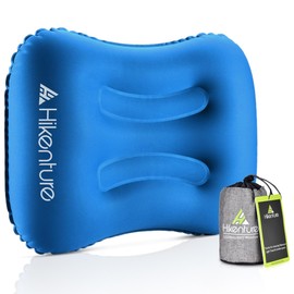 Hikenture Camping Pillow Lightweight Travel Pillow Inflatable Pillow Neck Pillow Camping Pillow for Camping, Travel, Outdoor (Blue Green Orange)