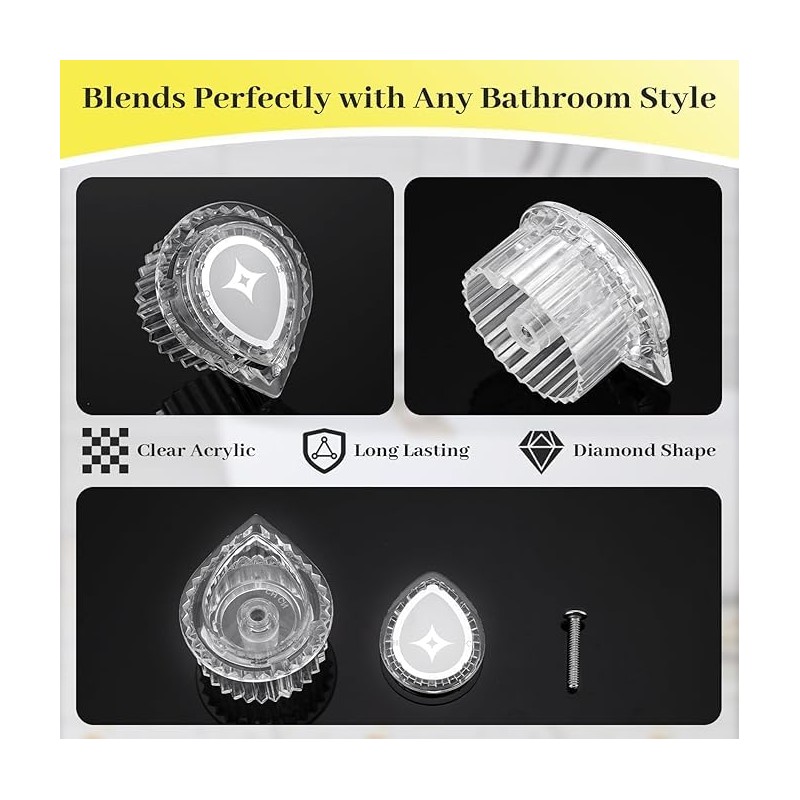 Crovakeu 1pcs-Replacement Knob Compatible with Moen 100710 Shower Handle -