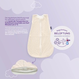 TRÄUMELAND Baby Mermaid Summer Sleeping Bag 0.5 TOG, Lightweight Breathable Baby Sleeping Bag made of 100% Cotton for Hot Summer Nights, Oeko-Tex 100 Certified, Non-Toxic & Skin-Friendly