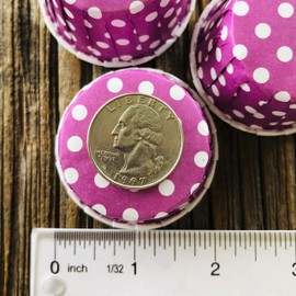 Bulk MINI Candy Nut Paper Cups - Mini Baking Liners - Purple White Polka Dot - 100 Pack