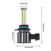 IRONWALLS 6-sides 9012 HIR2 LED Headlight Bulbs High Low Beam