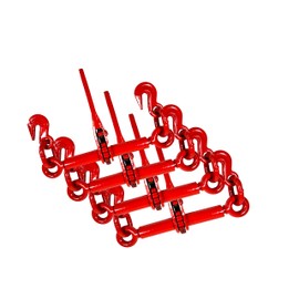 VCT 4 Pack Ratchet Chain Binder, 1/4-5/16 Inch Load Binders Heavy Duty Ratchet Type Tie Down Hauling Chain Binders for Flatbed Truck Trailer