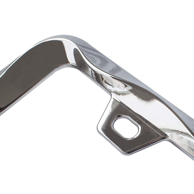 Creathome 3D Curly Wave Pattern Chrome License Plate Frame from