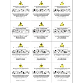 WangsLICHT 480 Stk Deutsche Sicherheitshinweise Aufkleber Warnhinweise Etiketten f√ºr Kerzen DIY Kerzenherstellung entspricht Norm DIN EN 15494 (480 St√ºck)
