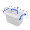 EudokkyNA 2 L Clear Latch Storage Box Set of 6,