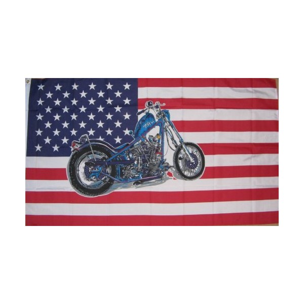 United States of America Motorcycle 5'x3' Flag